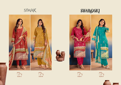 Swaroski Simar Lawn Cotton Pant Style Suits Exporter Gujarat