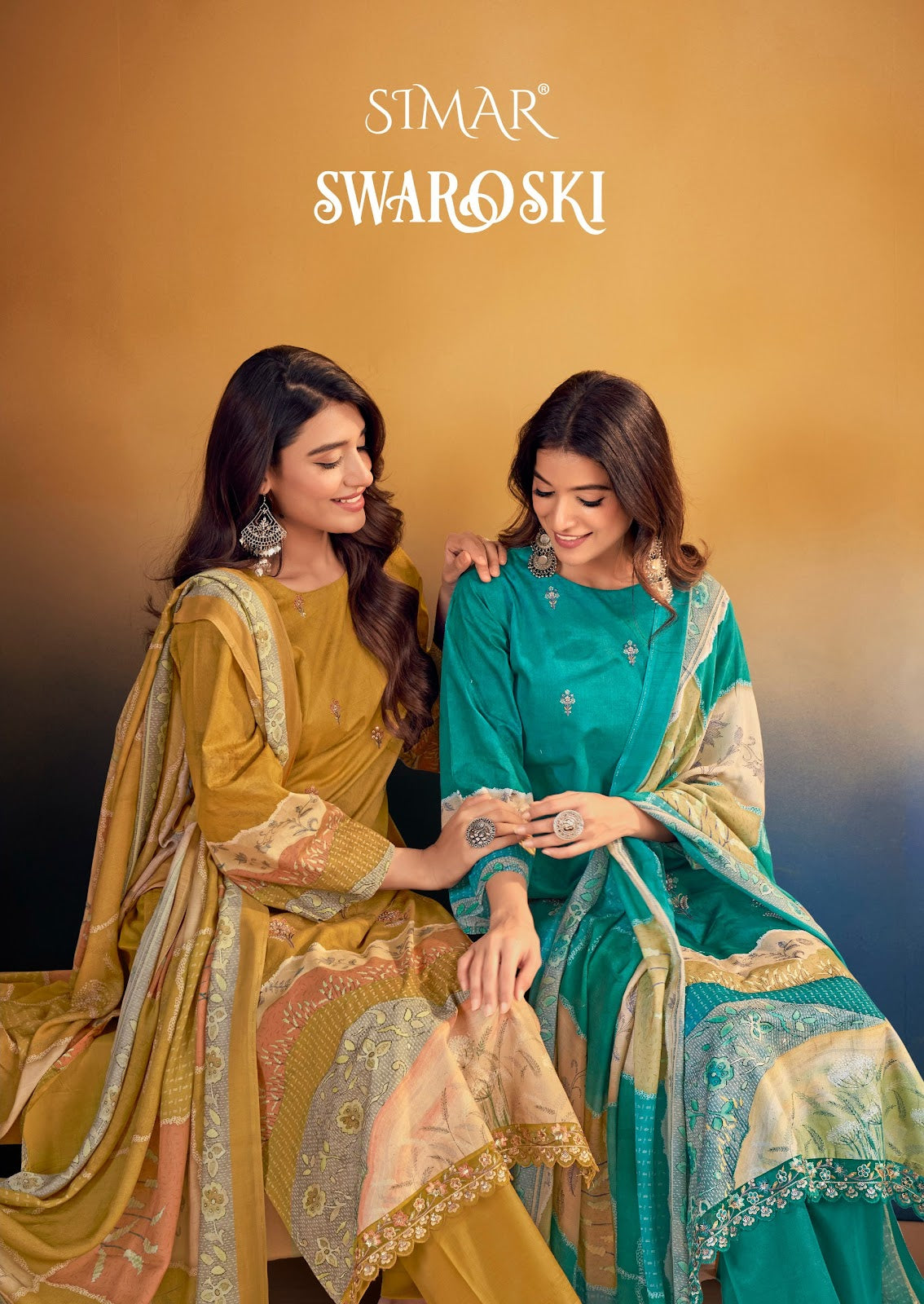 Swaroski Simar Lawn Cotton Pant Style Suits Exporter Gujarat