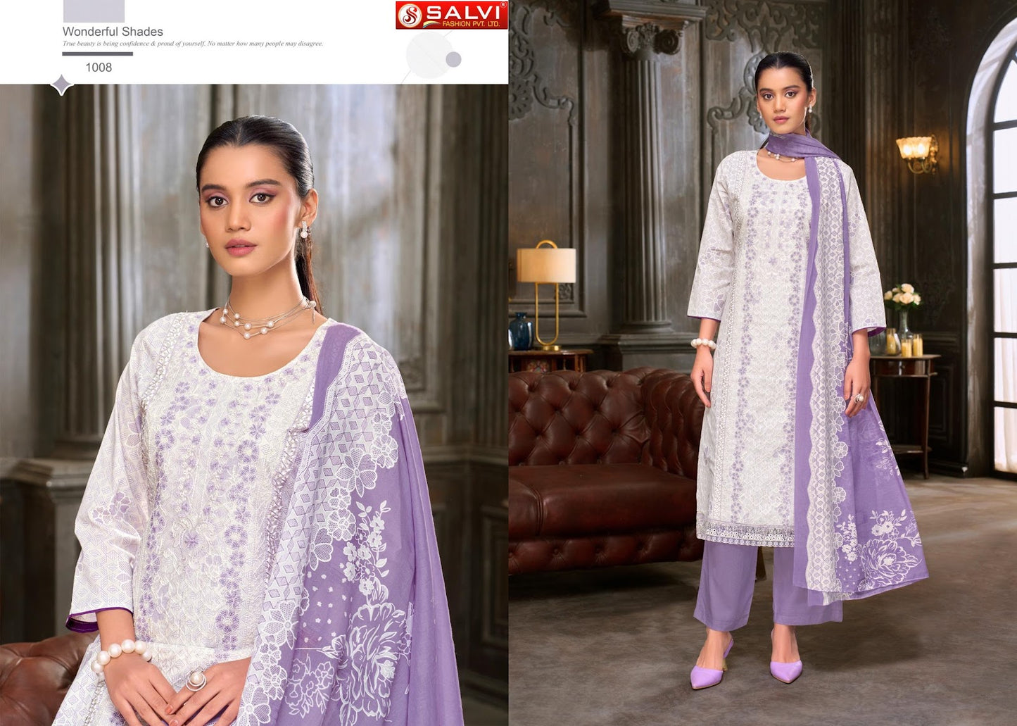 Swarovski Salvi Fashion Lawn Pant Style Suits Wholesaler India
