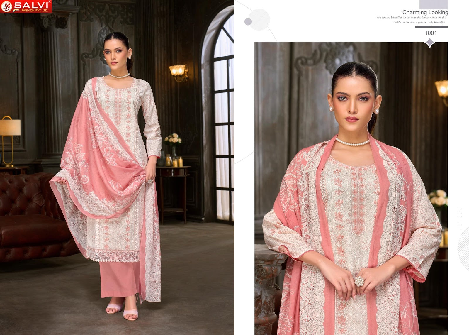 Swarovski Salvi Fashion Lawn Pant Style Suits Wholesaler India