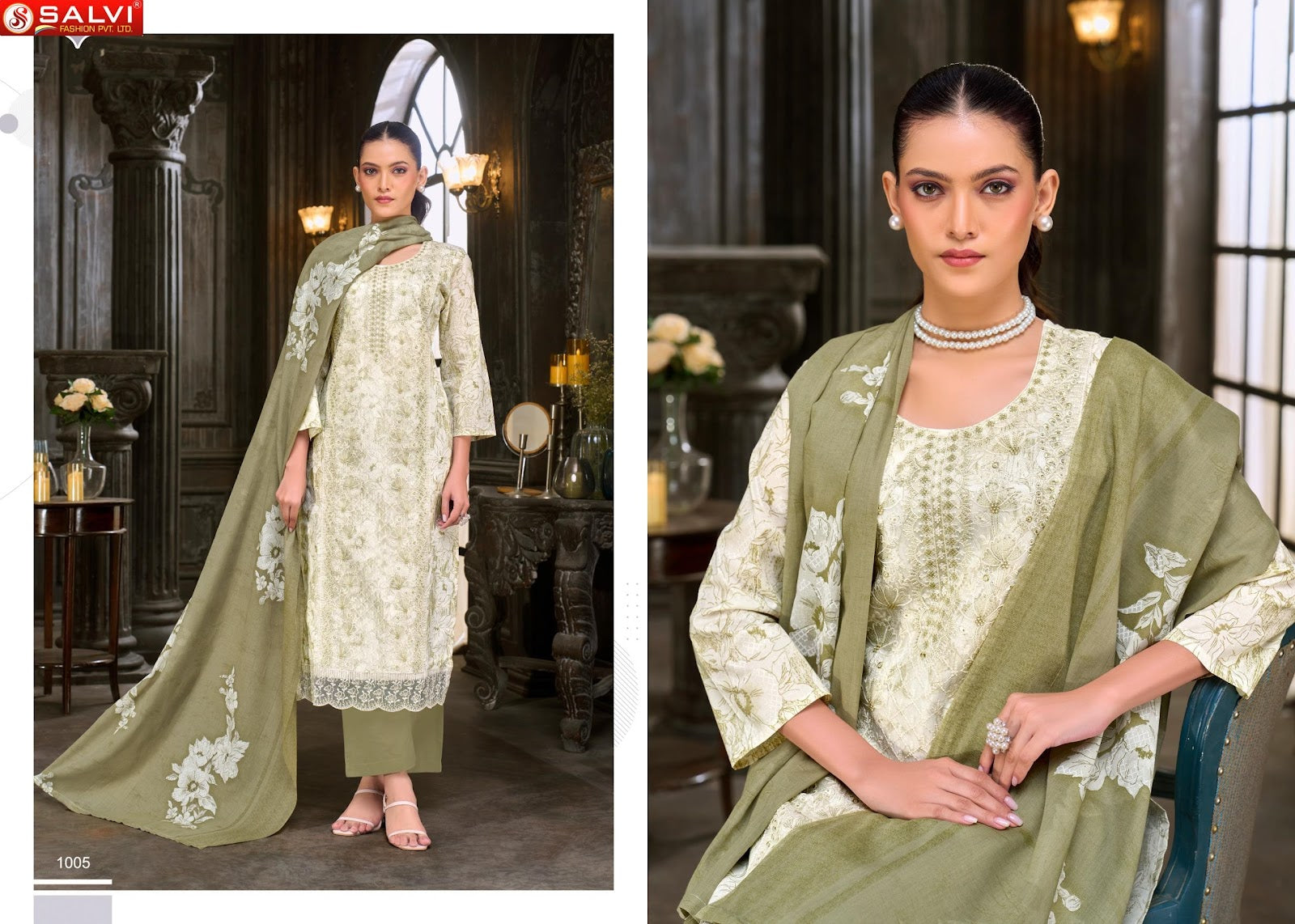 Swarovski Salvi Fashion Lawn Pant Style Suits Wholesaler India
