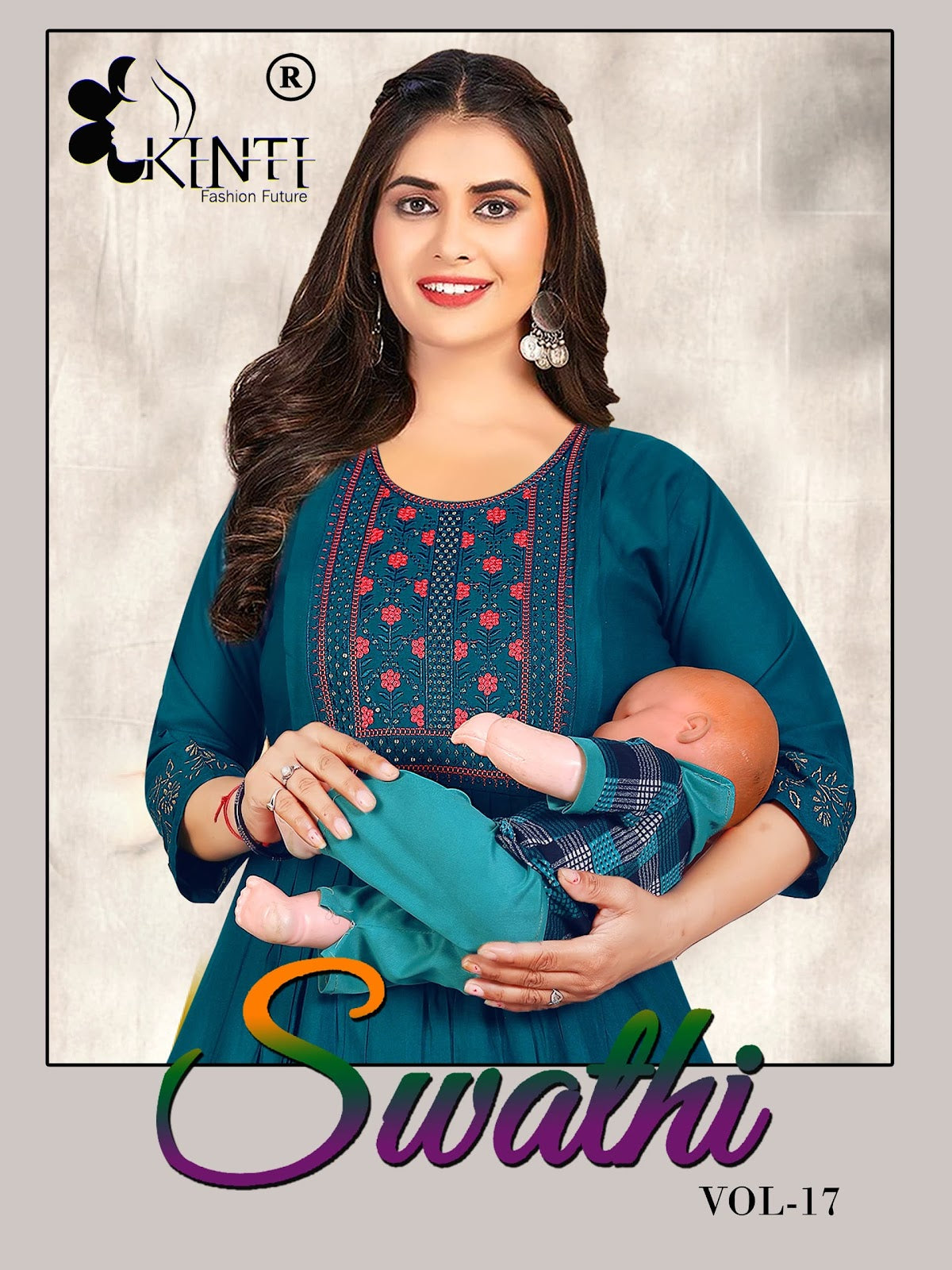 Swathi Vol 17 Kinti Rayon 14Kg Feeding Kurtis Wholesaler Ahmedabad