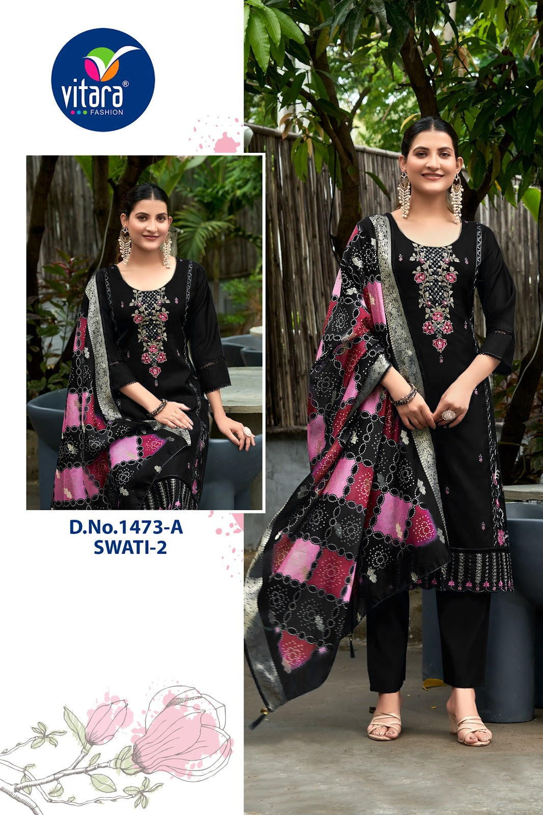 Swati 2 Vitara Organza Readymade Pant Style Suits Exporter
