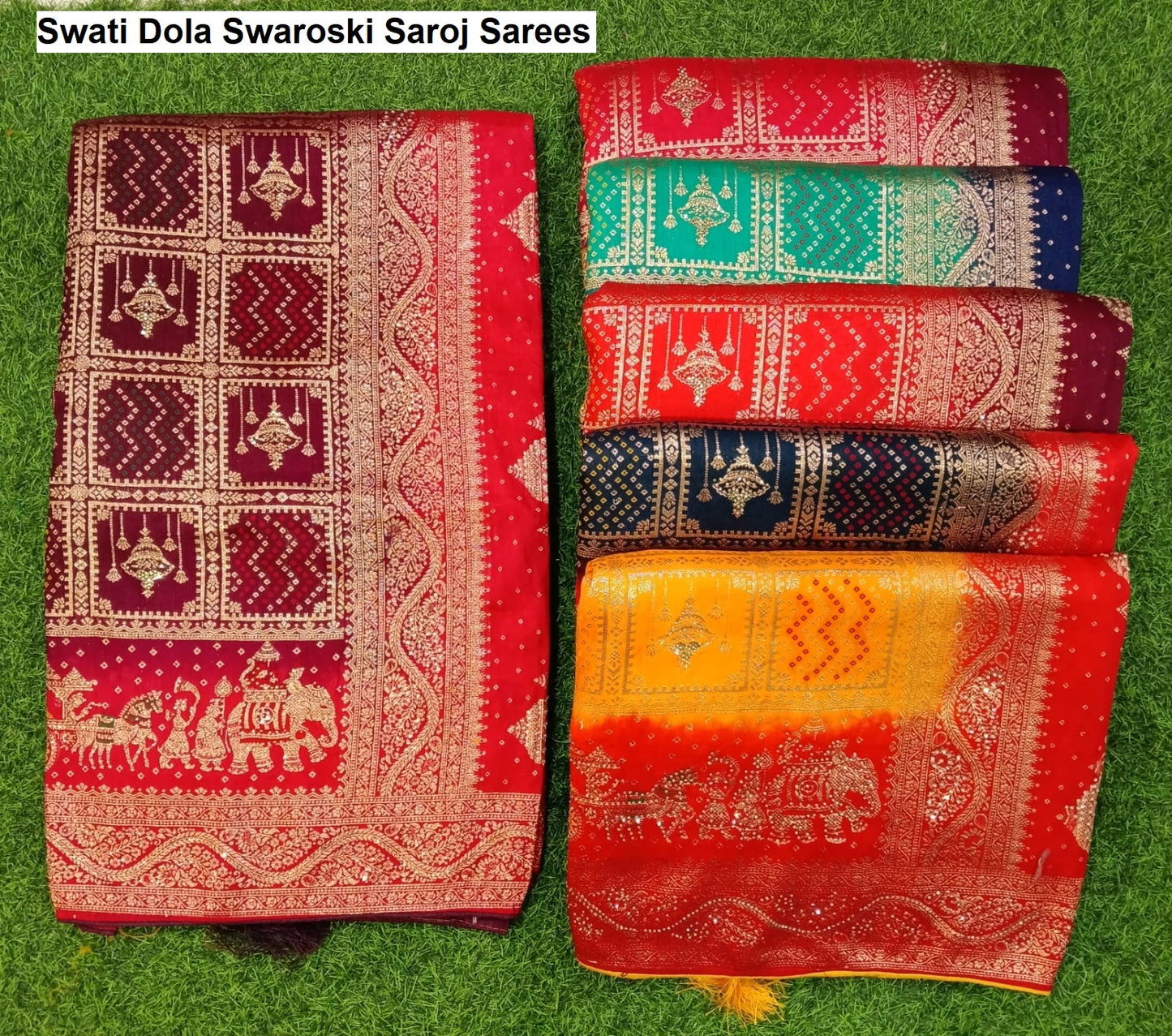 Swati Dola Swaroski Saroj Sarees Manufacturer