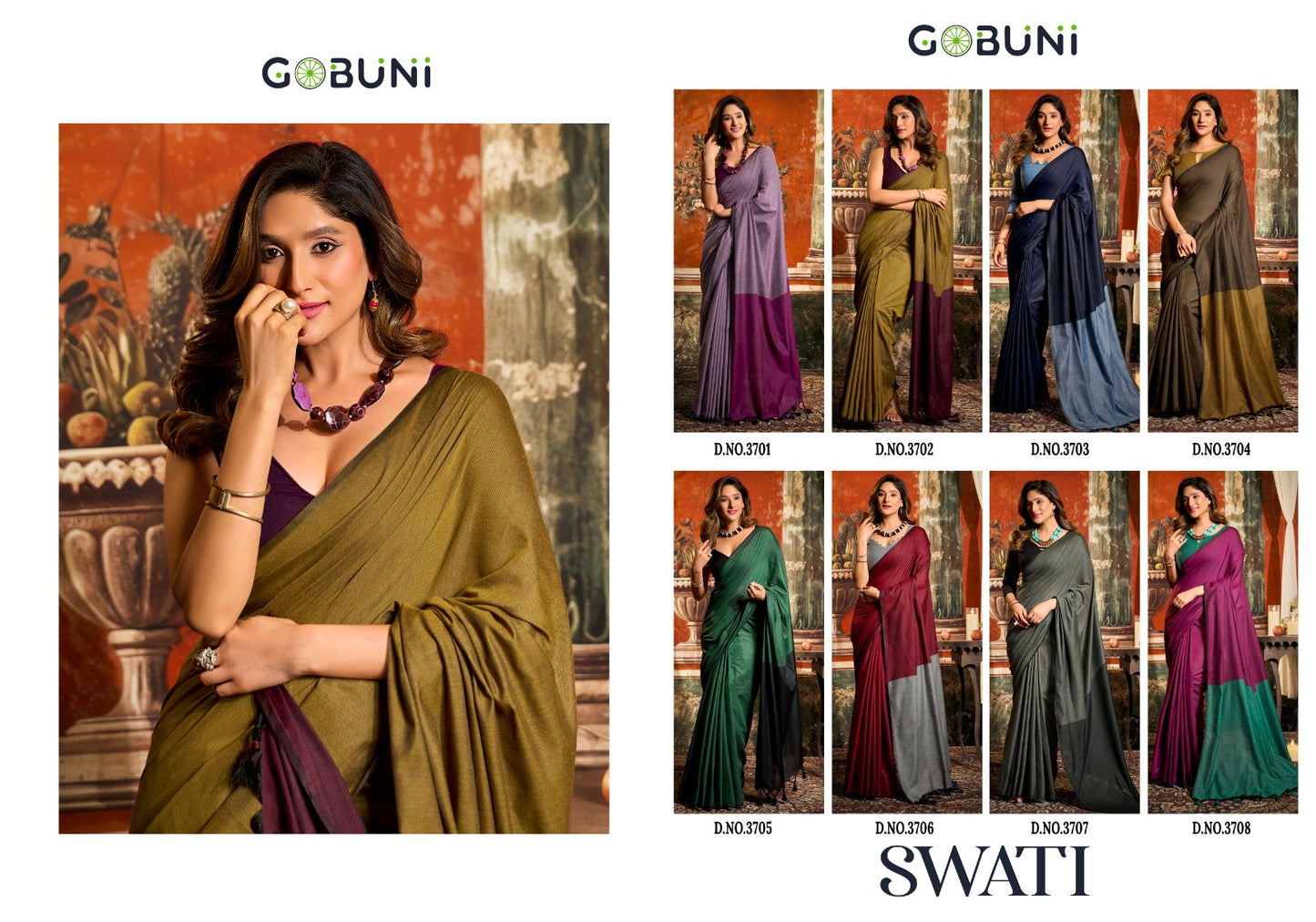 Swati Gobuni Cotton Sarees Supplier Ahmedabad