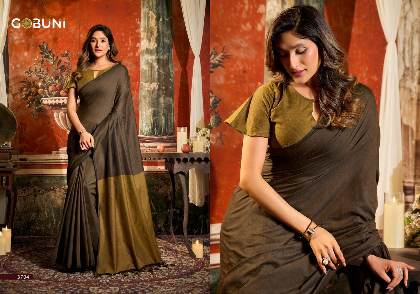 Swati Gobuni Cotton Sarees Supplier Ahmedabad