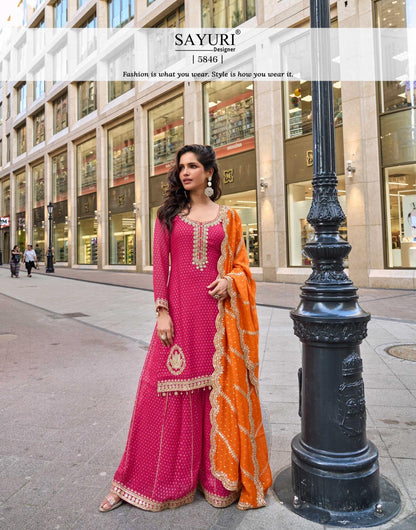 Swati Sayuri Jacquard Silk Readymade Suits Wholesaler India