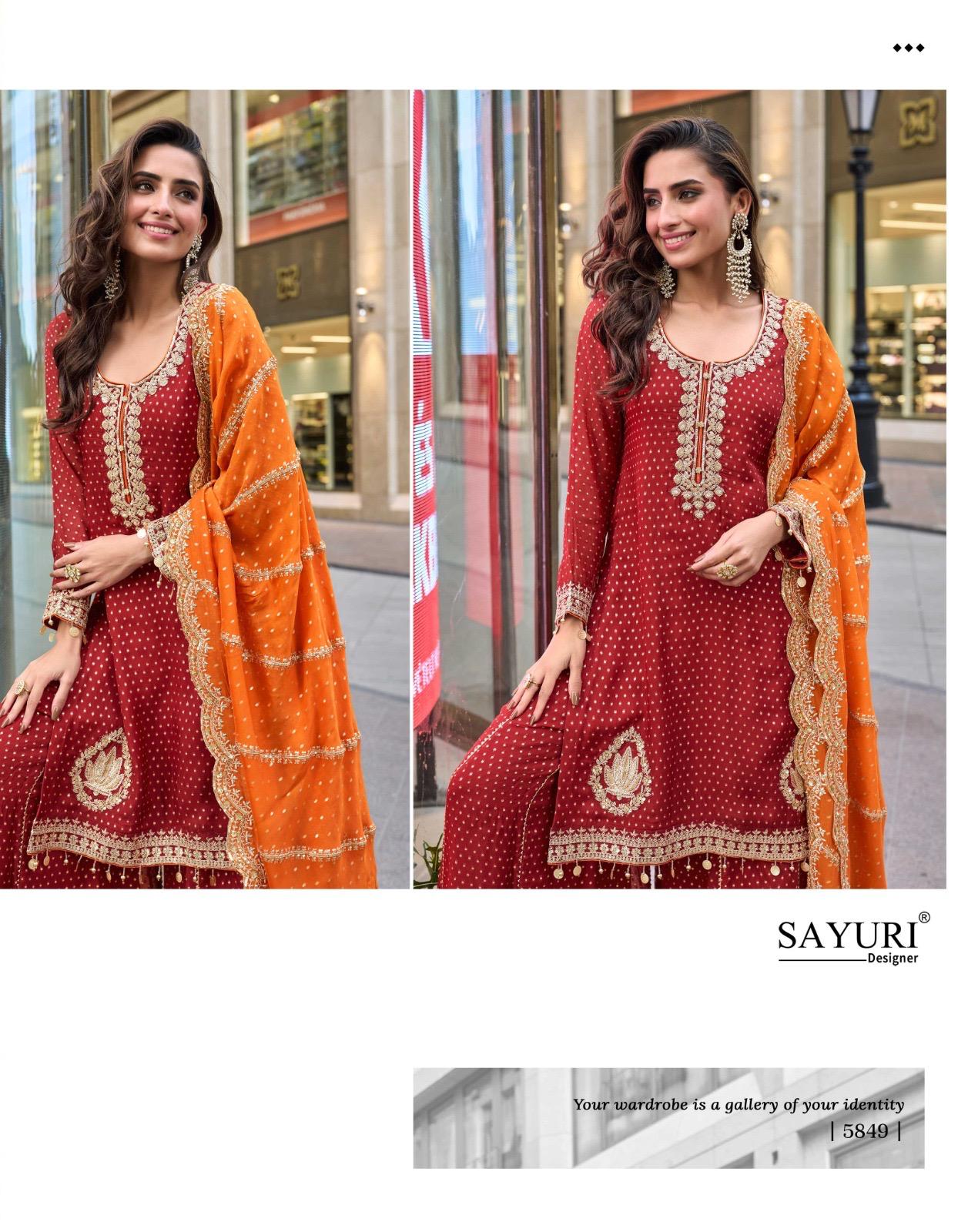 Swati Sayuri Jacquard Silk Readymade Suits Wholesaler India