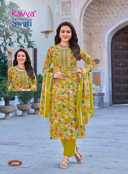 Swati Vol 1 Kavya Chanderi Modal Readymade Pant Style Suits Manufacturer Ahmedabad