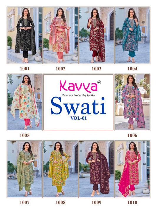 Swati Vol 1 Kavya Chanderi Modal Readymade Pant Style Suits Manufacturer Ahmedabad