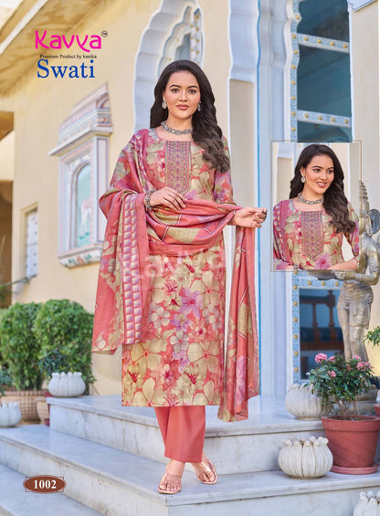 Swati Vol 1 Kavya Chanderi Modal Readymade Pant Style Suits Manufacturer Ahmedabad