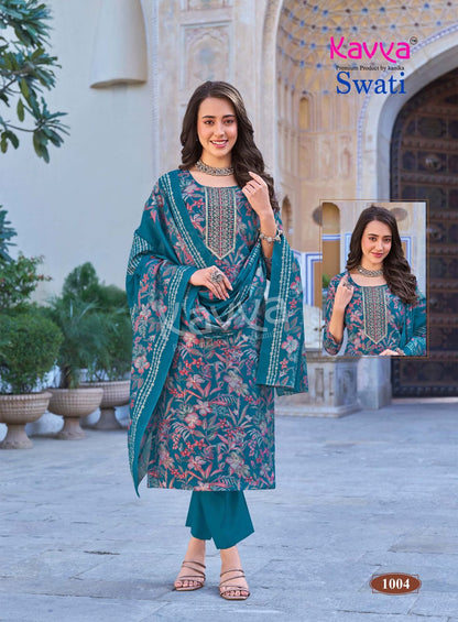 Swati Vol 1 Kavya Chanderi Modal Readymade Pant Style Suits Manufacturer Ahmedabad