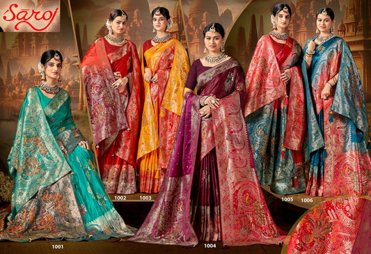 Swayamvar Satin Saroski Vol 1 Saroj Sarees Supplier Gujarat