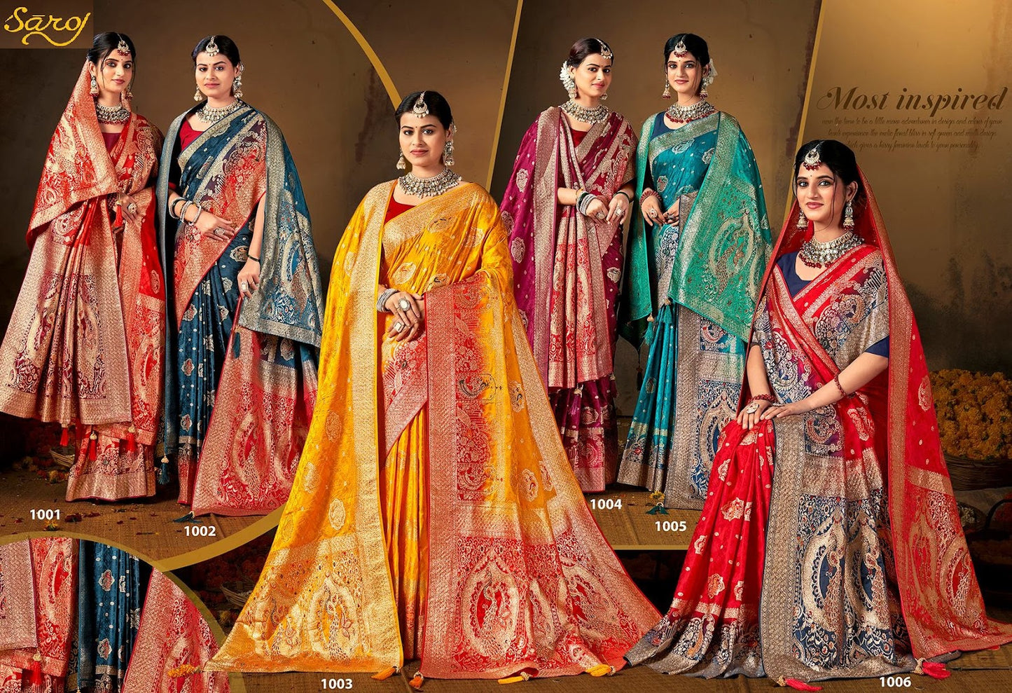 Swayamvar Satin Saroski Vol 3 Saroj Sarees Exporter Gujarat