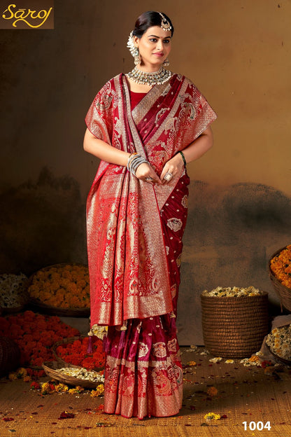 Swayamvar Satin Saroski Vol 3 Saroj Sarees Exporter Gujarat