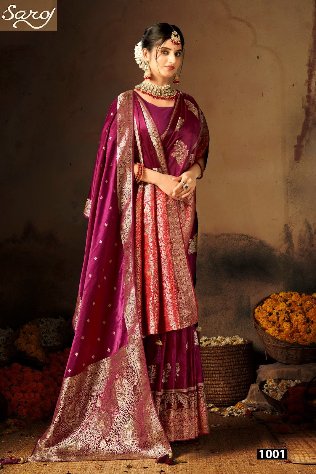 Swayamvar Satin Saroski Vol 4 Saroj Sarees Wholesaler Gujarat