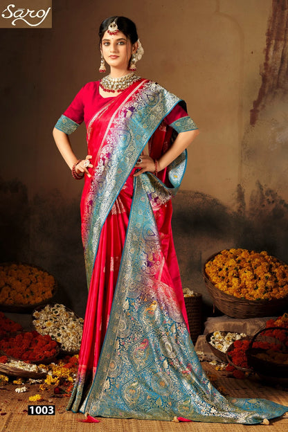 Swayamvar Satin Saroski Vol 4 Saroj Sarees Wholesaler Gujarat