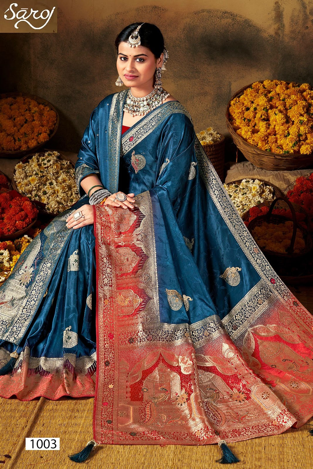 Swayamvar Satin Saroski Vol 5 Saroj Sarees Wholesale