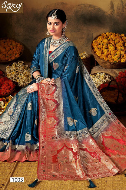Swayamvar Satin Saroski Vol 5 Saroj Sarees Wholesale