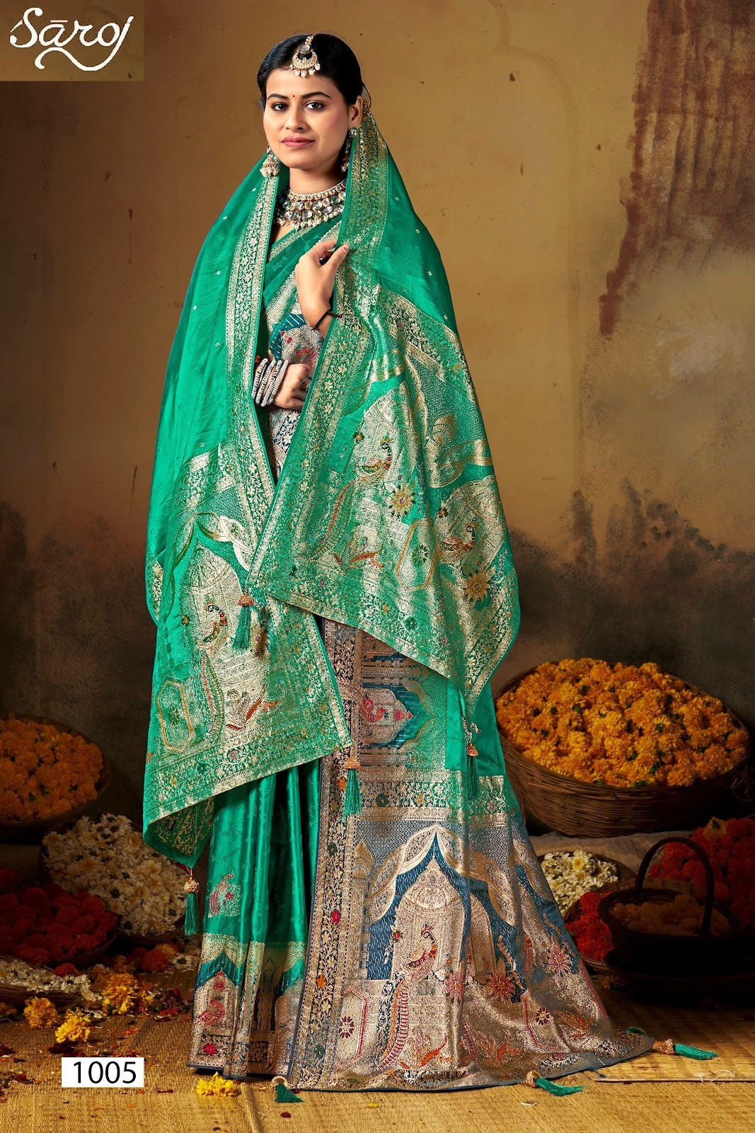 Swayamvar Satin Saroski Vol 5 Saroj Sarees Wholesale