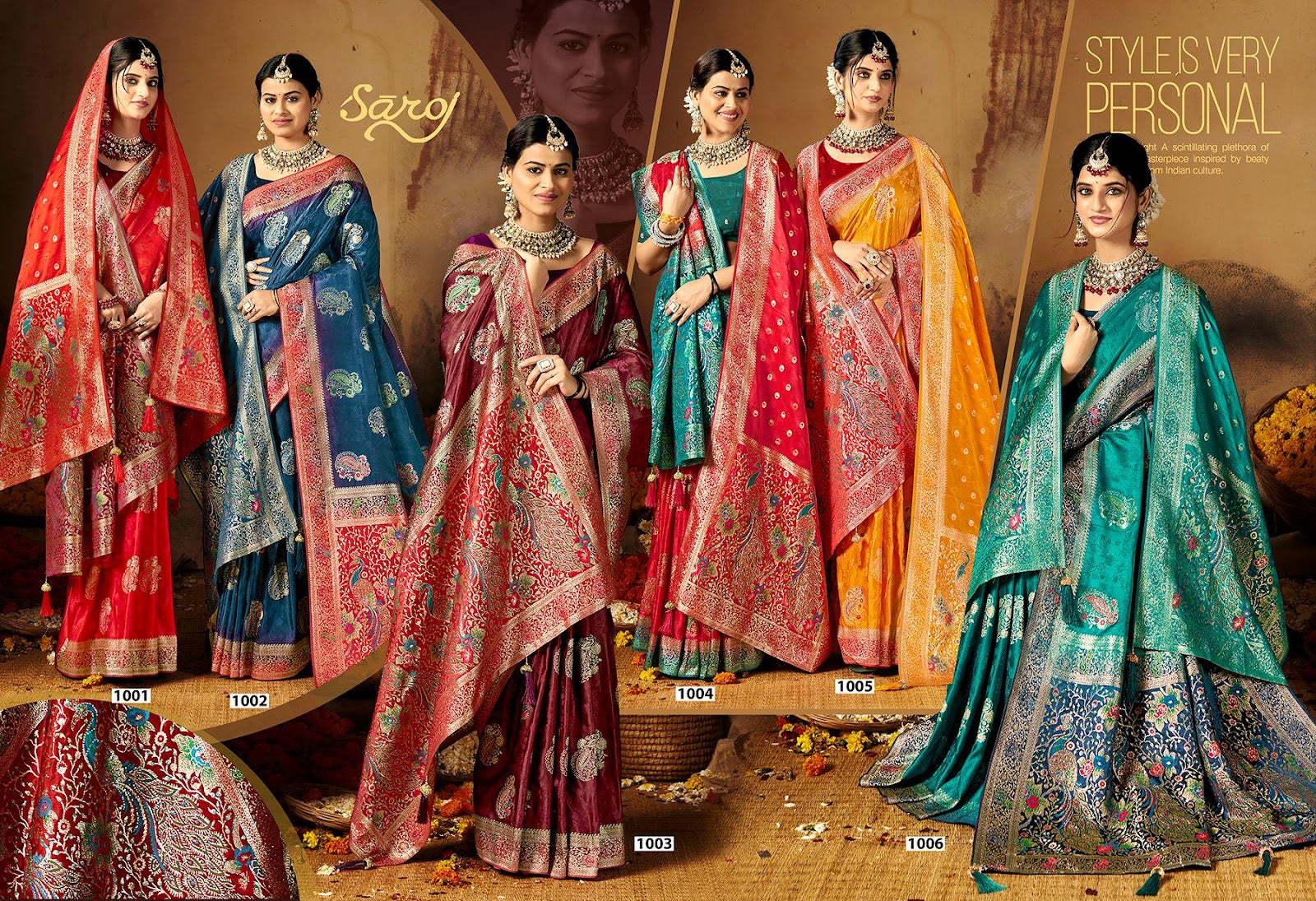 Swayamvar Satin Saroski Vol 6 Saroj Sarees Manufacturer