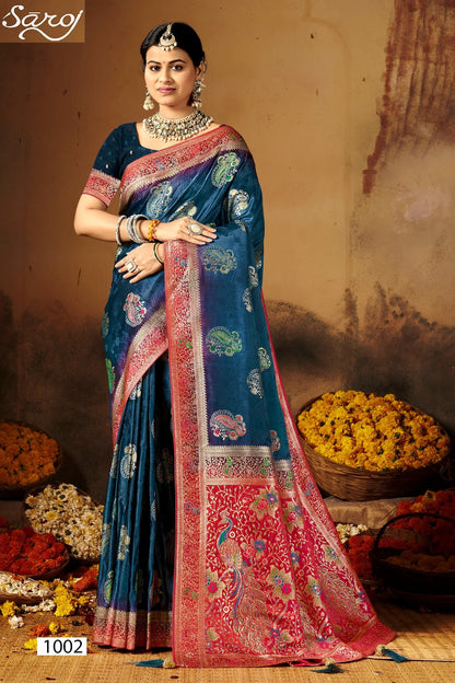 Swayamvar Satin Saroski Vol 6 Saroj Sarees Manufacturer