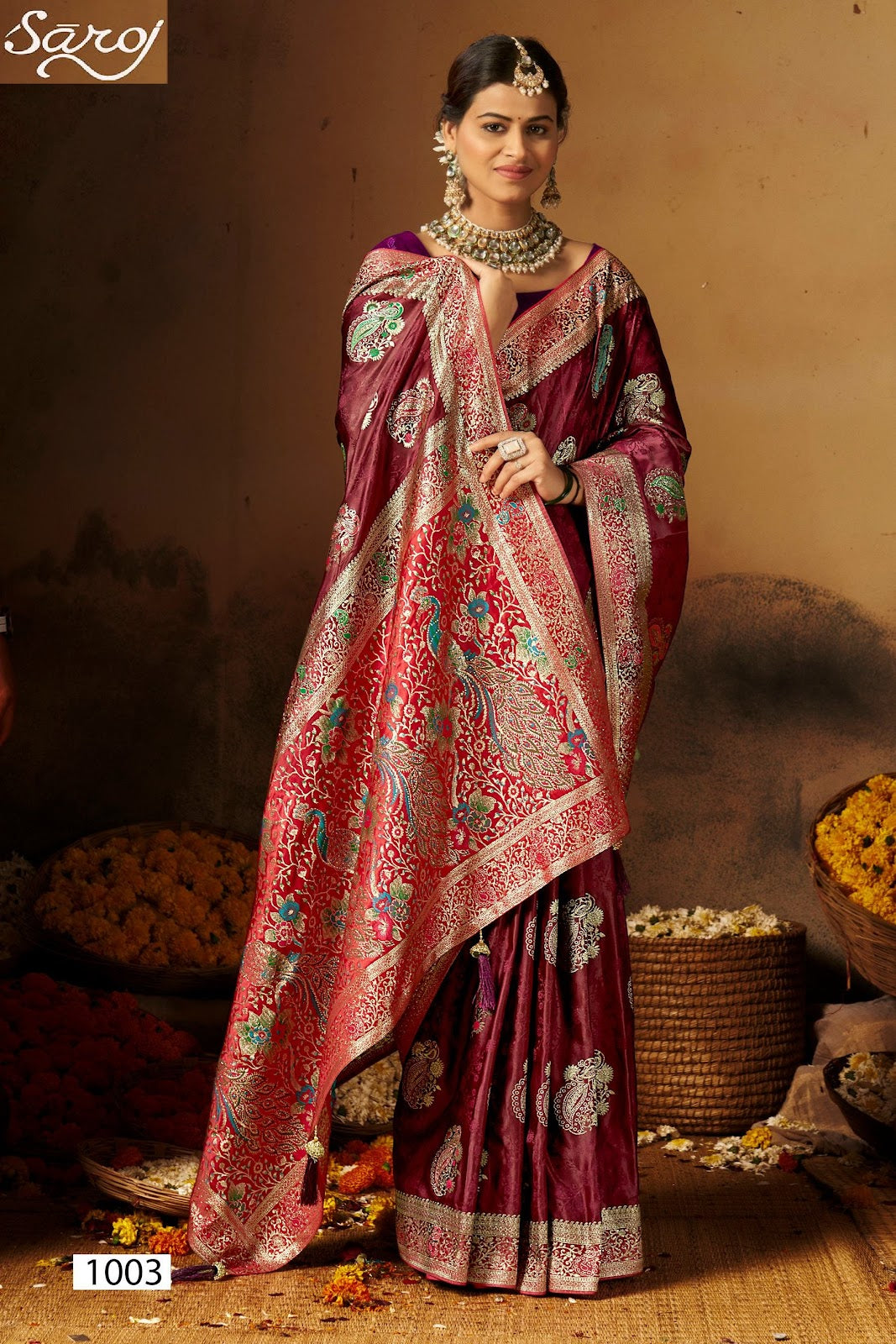 Swayamvar Satin Saroski Vol 6 Saroj Sarees Manufacturer