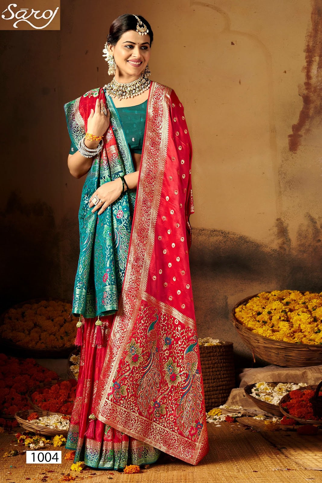Swayamvar Satin Saroski Vol 6 Saroj Sarees Manufacturer