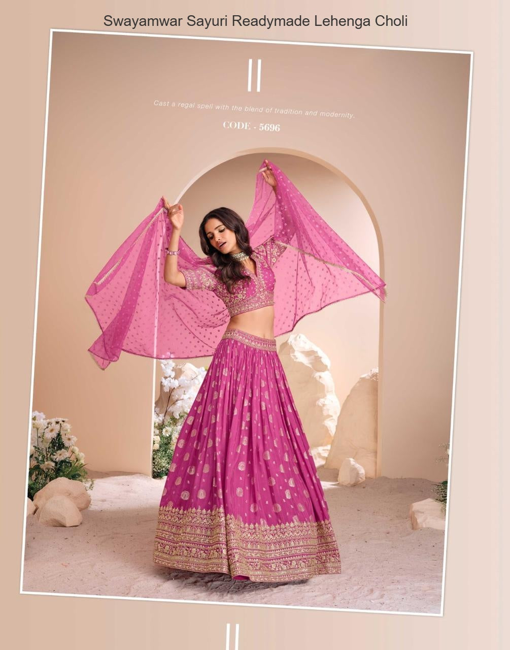 Swayamwar Sayuri Jacquard Silk Readymade Lehenga Choli Wholesale Price