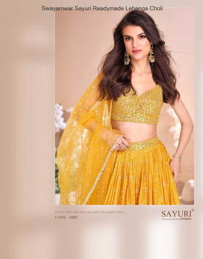Swayamwar Sayuri Jacquard Silk Readymade Lehenga Choli Wholesale Price