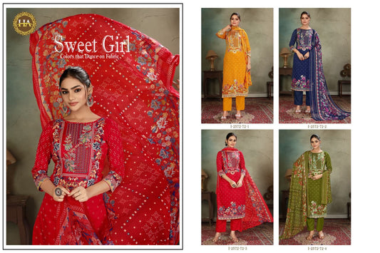 Sweet Girl Harshit Fashion Zam Pant Style Suits Manufacturer Gujarat