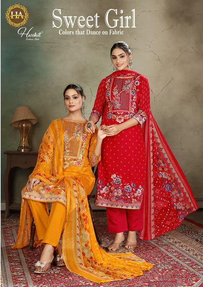 Sweet Girl Harshit Fashion Zam Pant Style Suits Manufacturer Gujarat