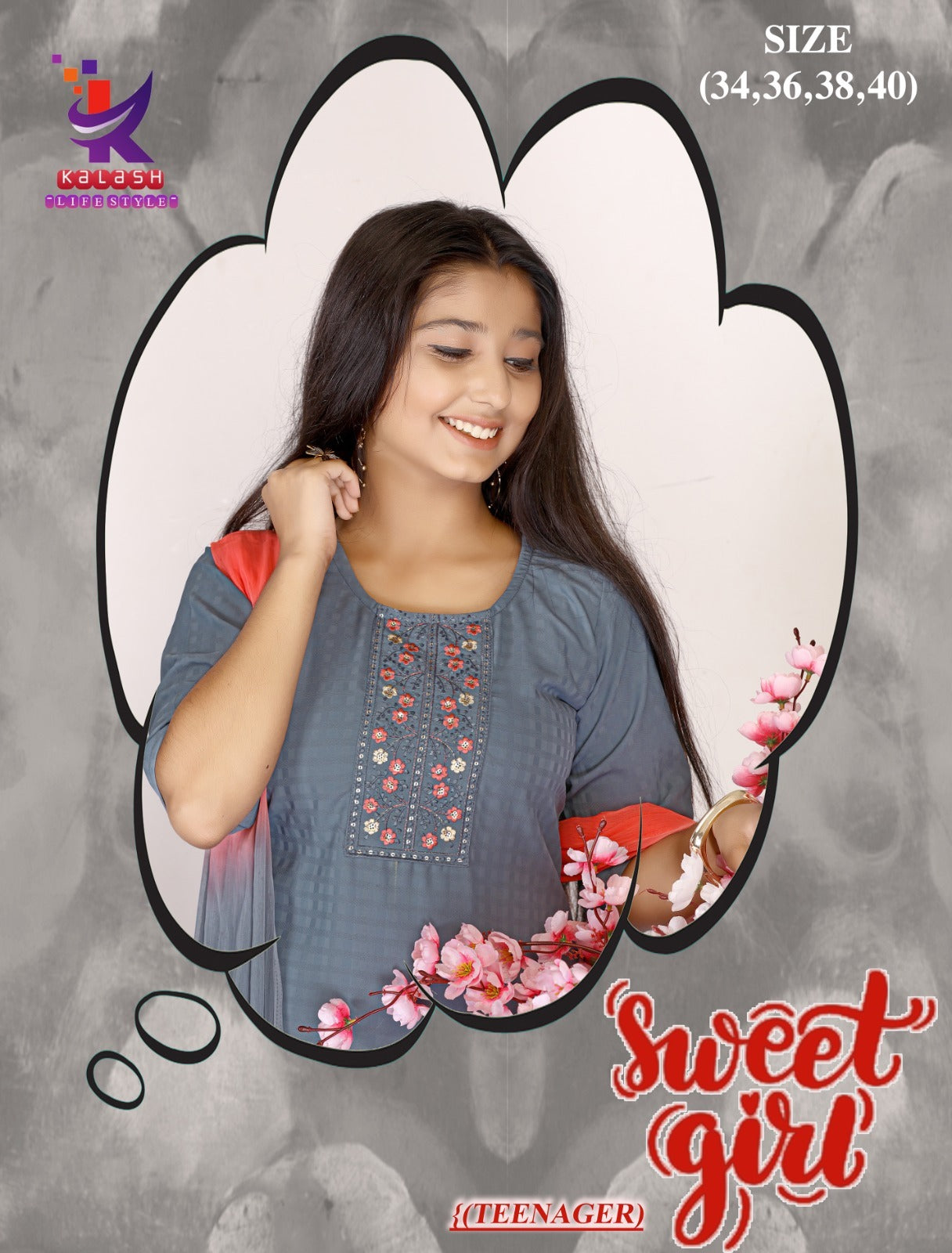 Sweet Girl Mlm Kalash Lifestyle Rayon 17Kg Girls Readymade Pant Suits Exporter Gujarat