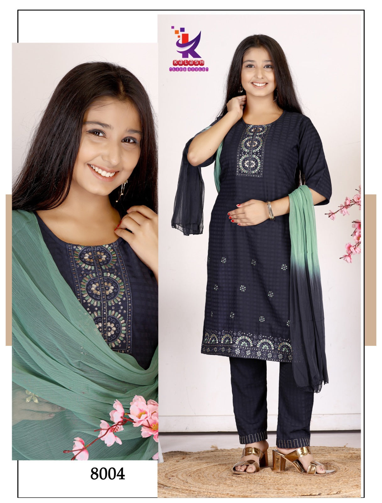 Sweet Girl Mlm Kalash Lifestyle Rayon 17Kg Girls Readymade Pant Suits Exporter Gujarat