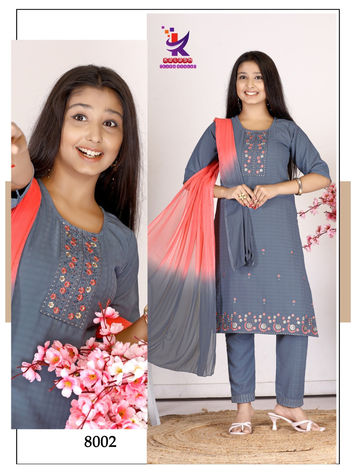 Sweet Girl Mlm Kalash Lifestyle Rayon 17Kg Girls Readymade Pant Suits Exporter Gujarat