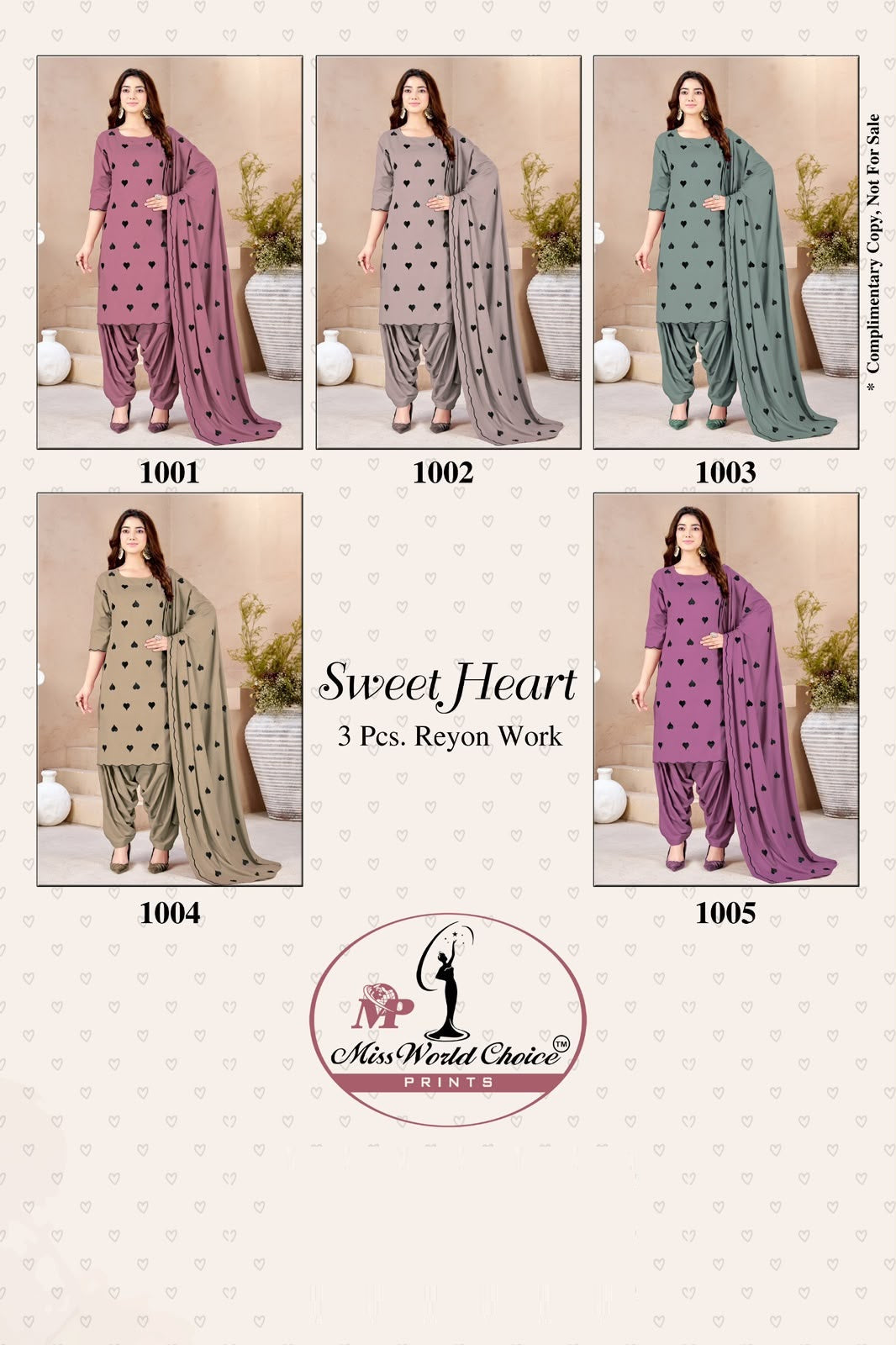 Sweet Heart Vol 1 Miss World Choice Rayon Salwar Suits Exporter Gujarat