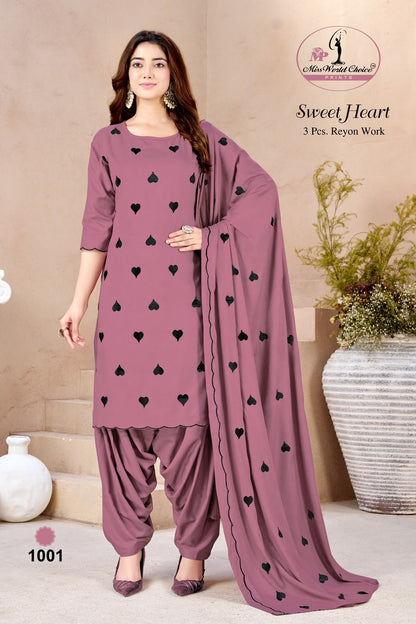 Sweet Heart Vol 1 Miss World Choice Rayon Salwar Suits Exporter Gujarat