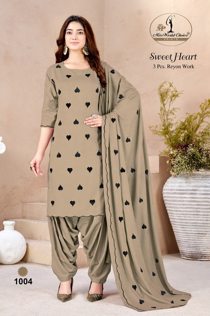 Sweet Heart Vol 1 Miss World Choice Rayon Salwar Suits Exporter Gujarat