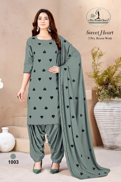 Sweet Heart Vol 1 Miss World Choice Rayon Salwar Suits Exporter Gujarat