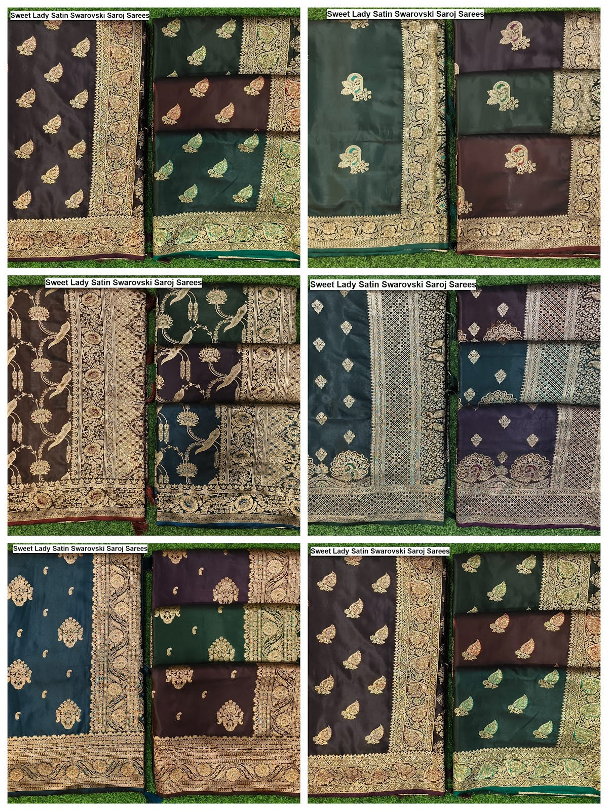 Sweet Lady Satin Swarovski Saroj Sarees Wholesale Rate