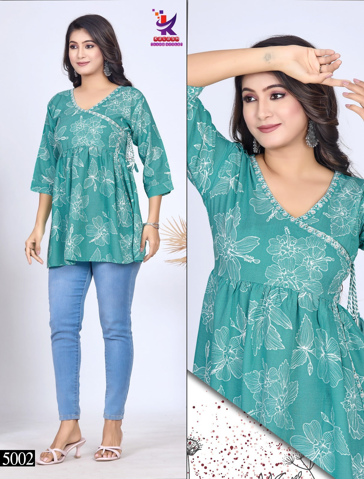 Sweet Little 2 Mlm Kalash Lifestyle Rayon 17Kg Stylish Tops Wholesaler