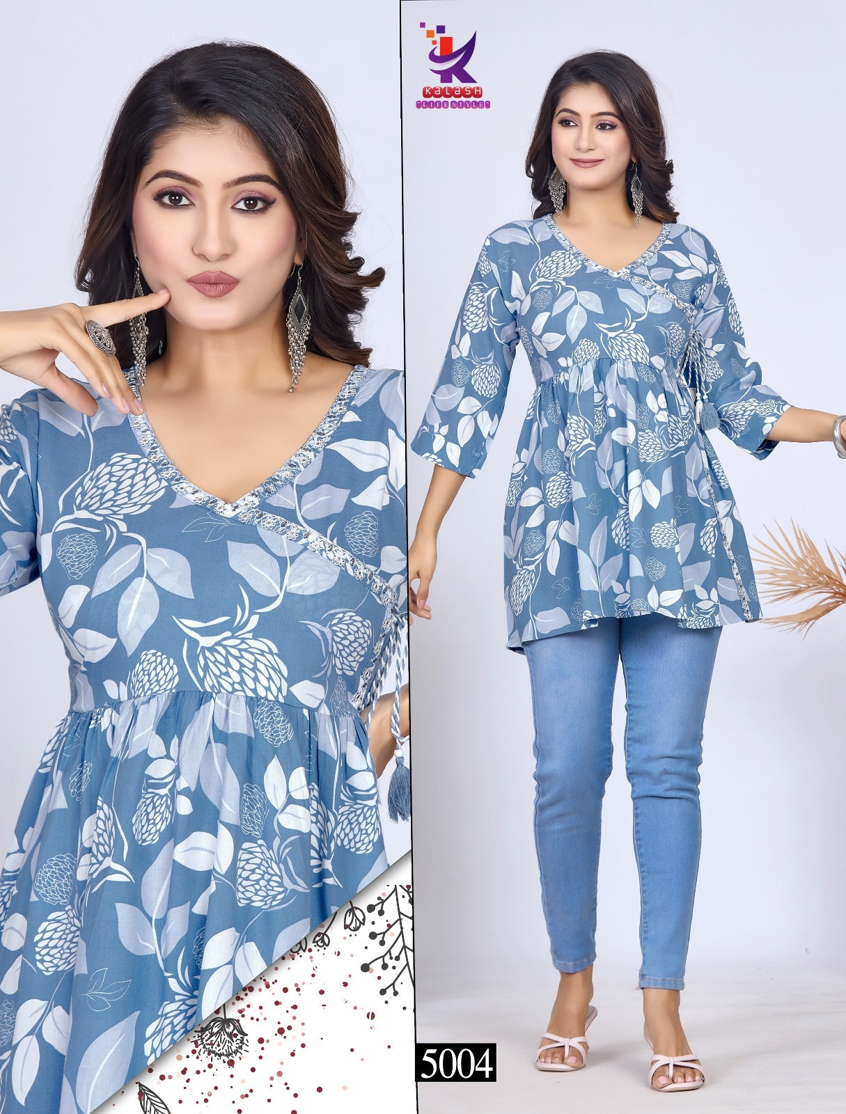 Sweet Little 2 Mlm Kalash Lifestyle Rayon 17Kg Stylish Tops Wholesaler