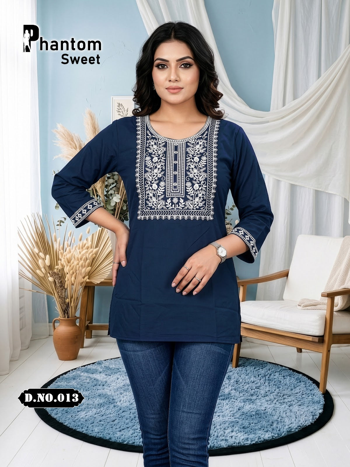 Sweet Phantom Prmnt Dhabu Short Kurtis Manufacturer