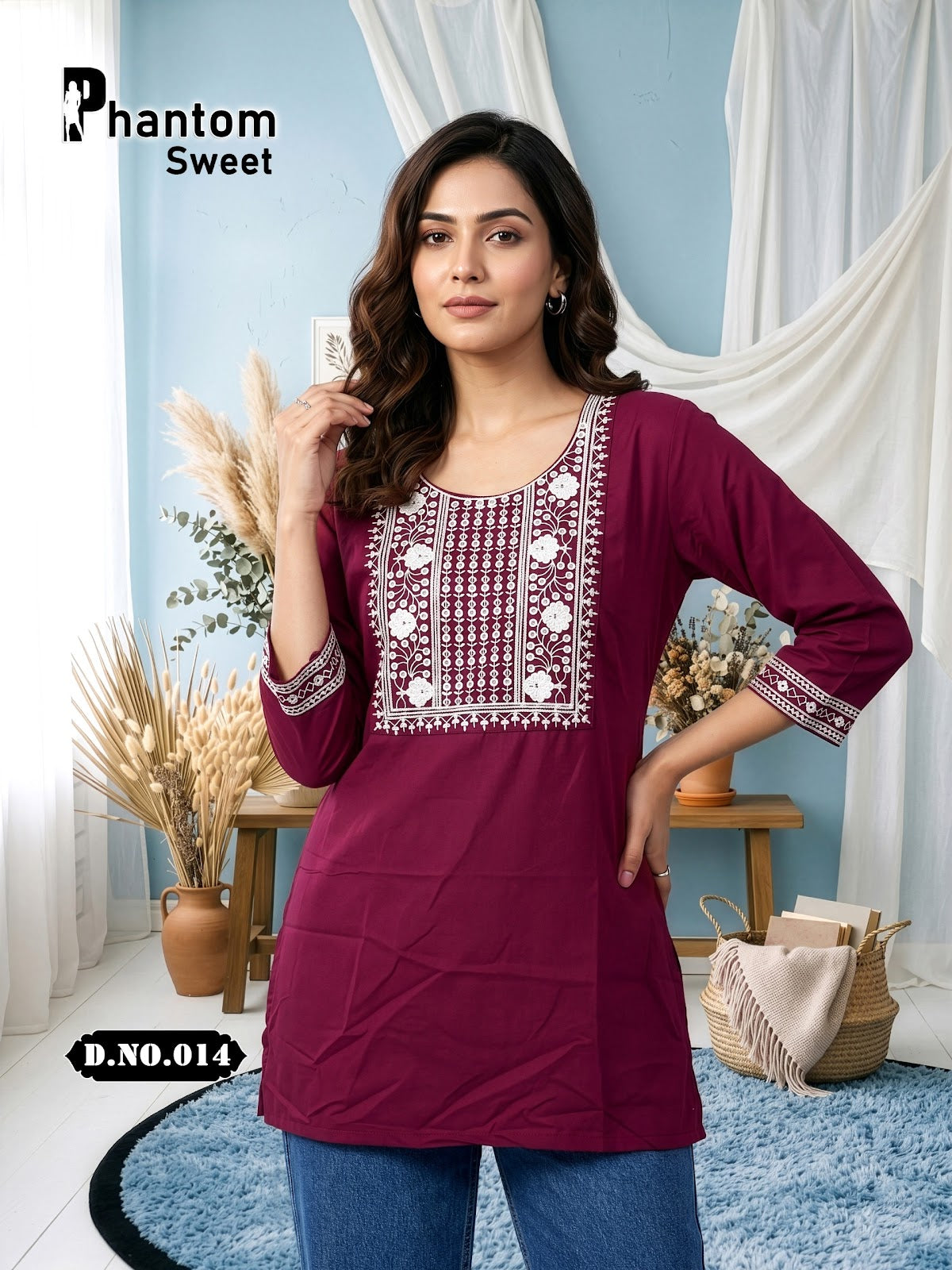 Sweet Phantom Prmnt Dhabu Short Kurtis Manufacturer