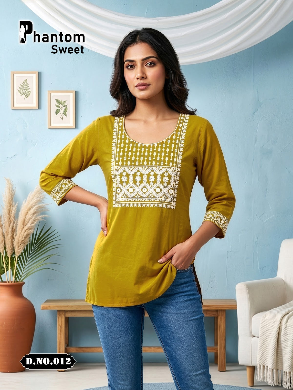 Sweet Phantom Prmnt Dhabu Short Kurtis Manufacturer