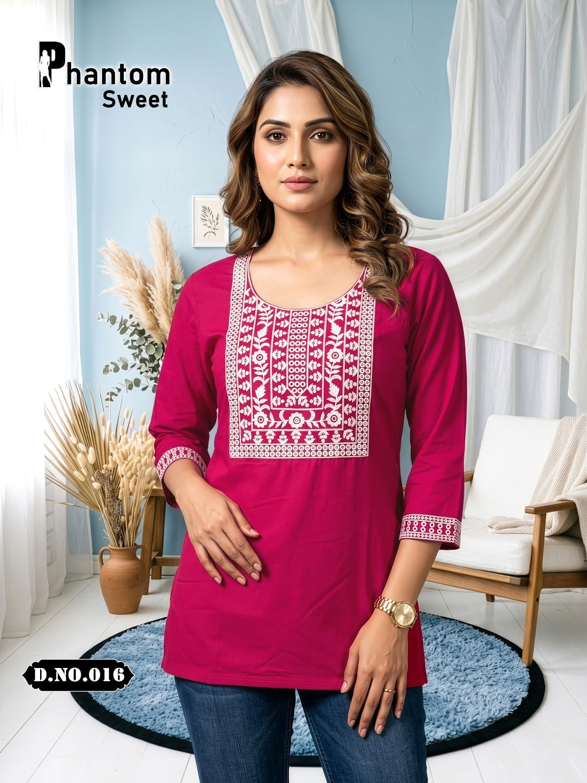 Sweet Phantom Prmnt Dhabu Short Kurtis Manufacturer