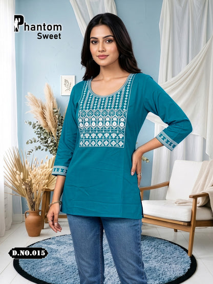 Sweet Phantom Prmnt Dhabu Short Kurtis Manufacturer