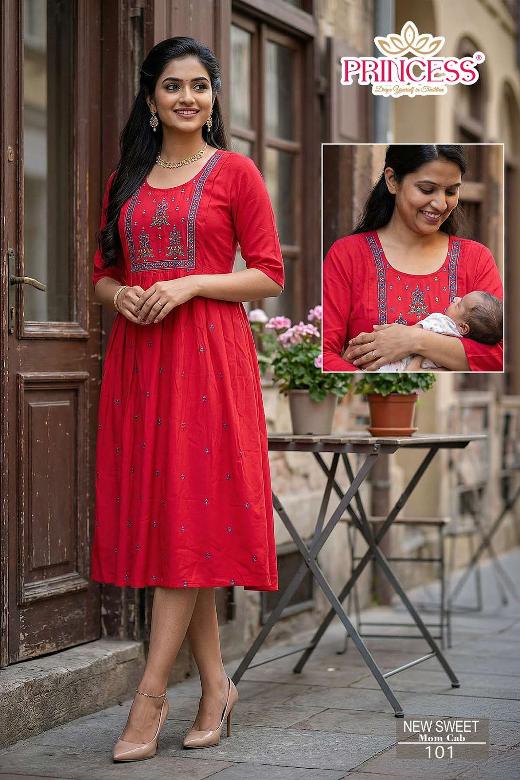 Sweet Princess Creation Heavy Rayon Feeding Kurtis Wholesaler
