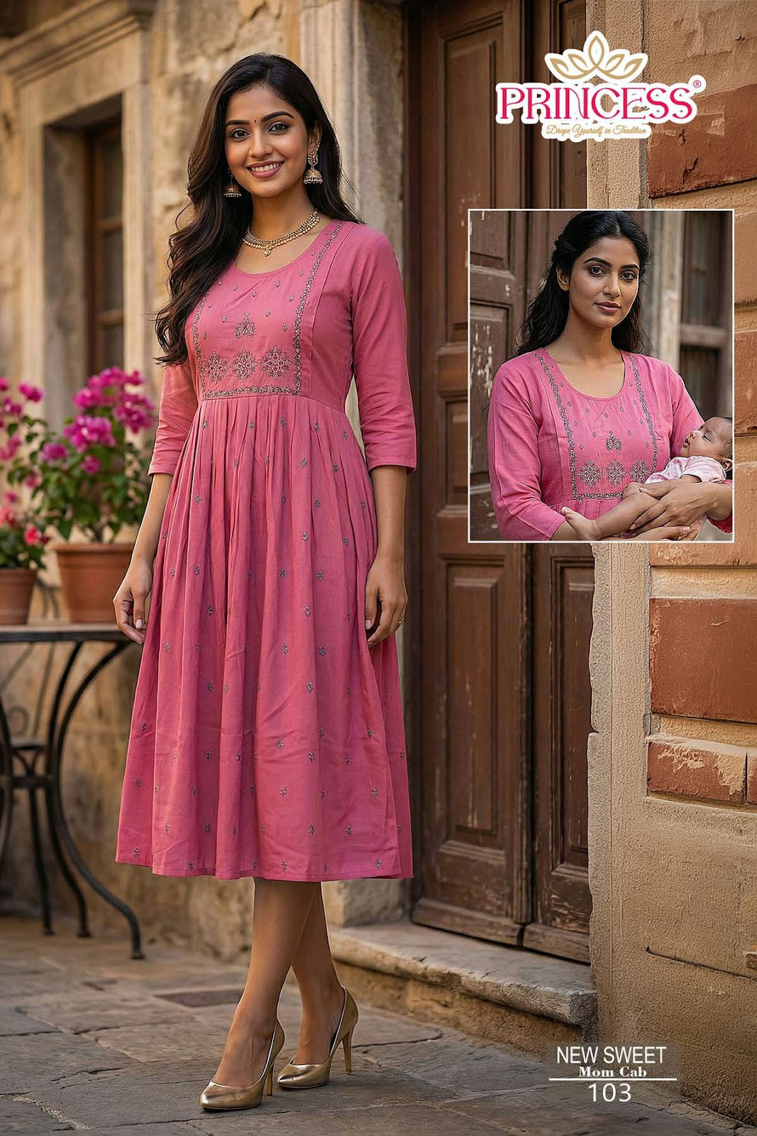 Sweet Princess Creation Heavy Rayon Feeding Kurtis Wholesaler