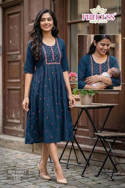 Sweet Princess Creation Heavy Rayon Feeding Kurtis Wholesaler